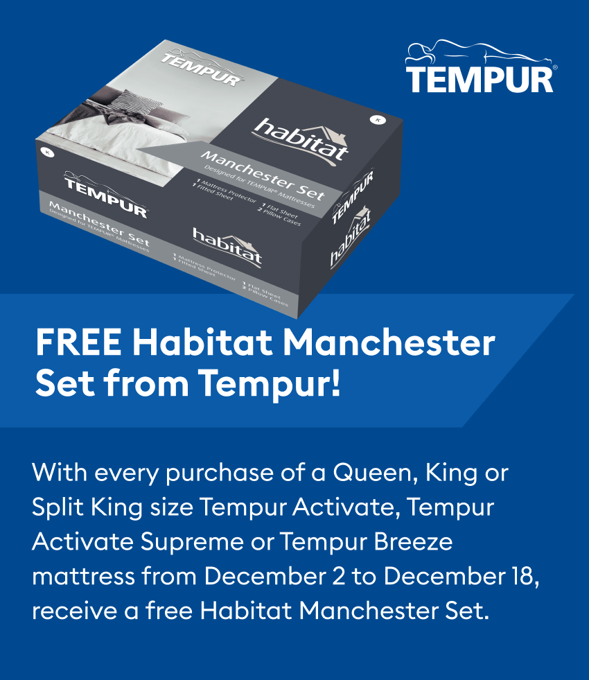 free habitat manchester set from tempur