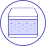 Memory foam mattress icon