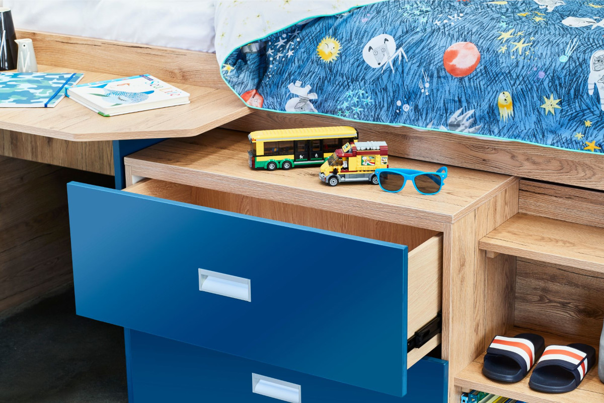 The Billie blue storage bed