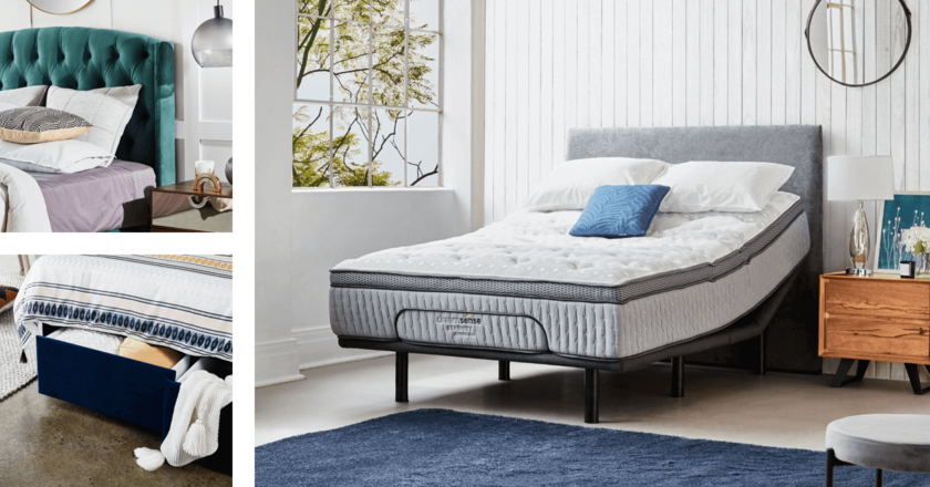 bed with storage and adjustable bed