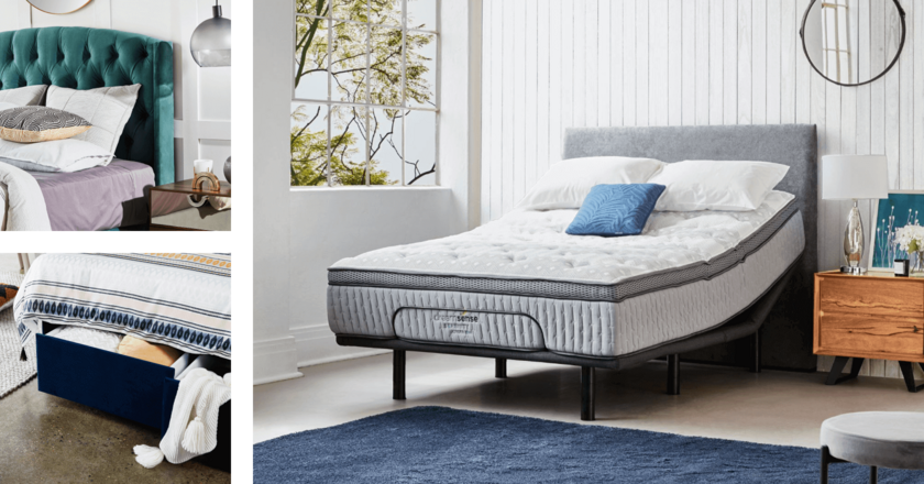 bed with storage and adjustable bed