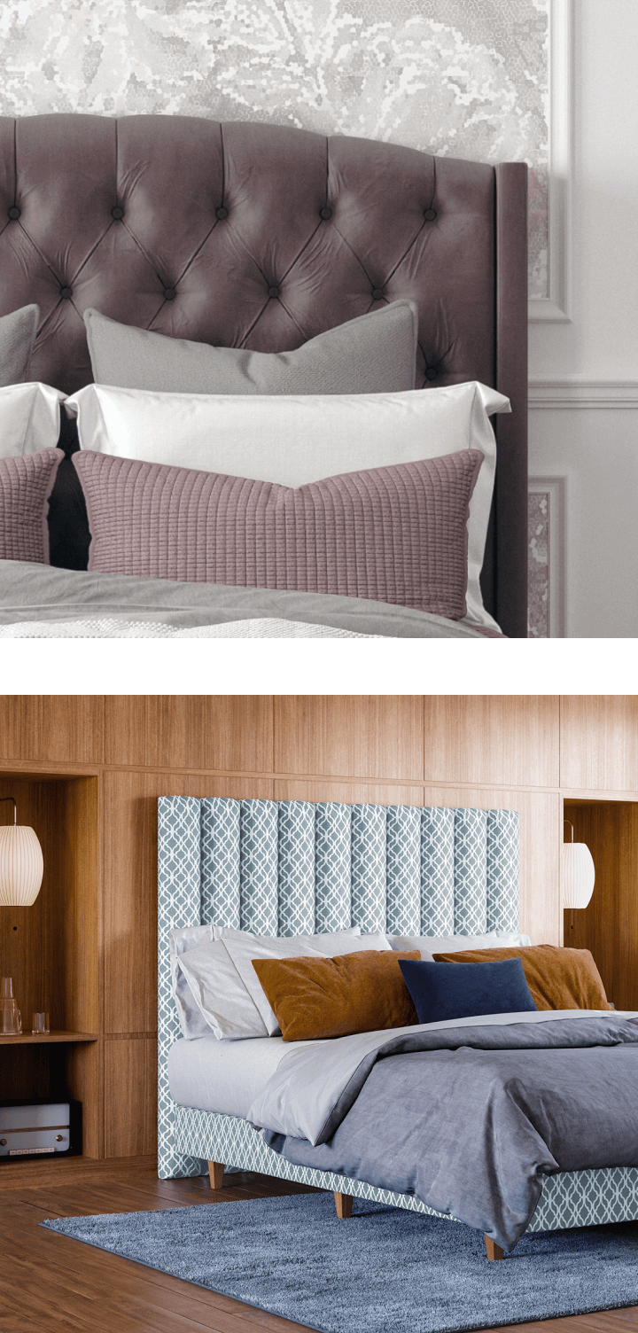 Two beds showing different designs