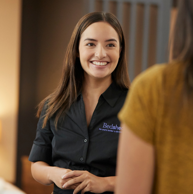 smiling bedshed employee