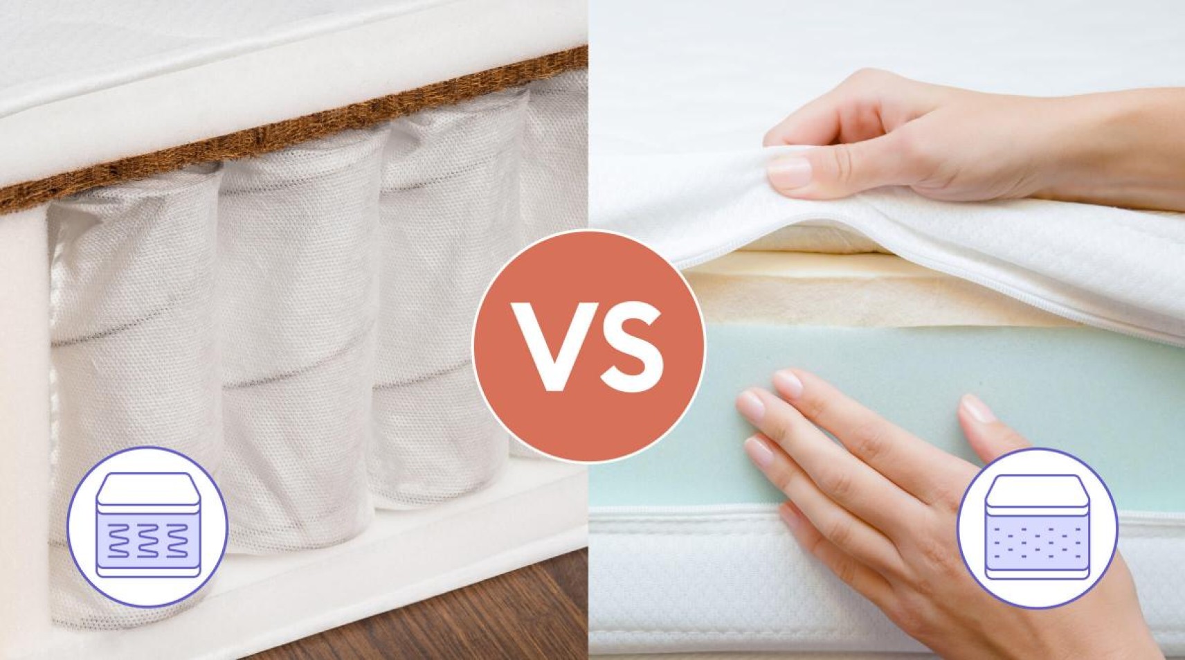 A comparison between a memory foam mattress and a spring mattress