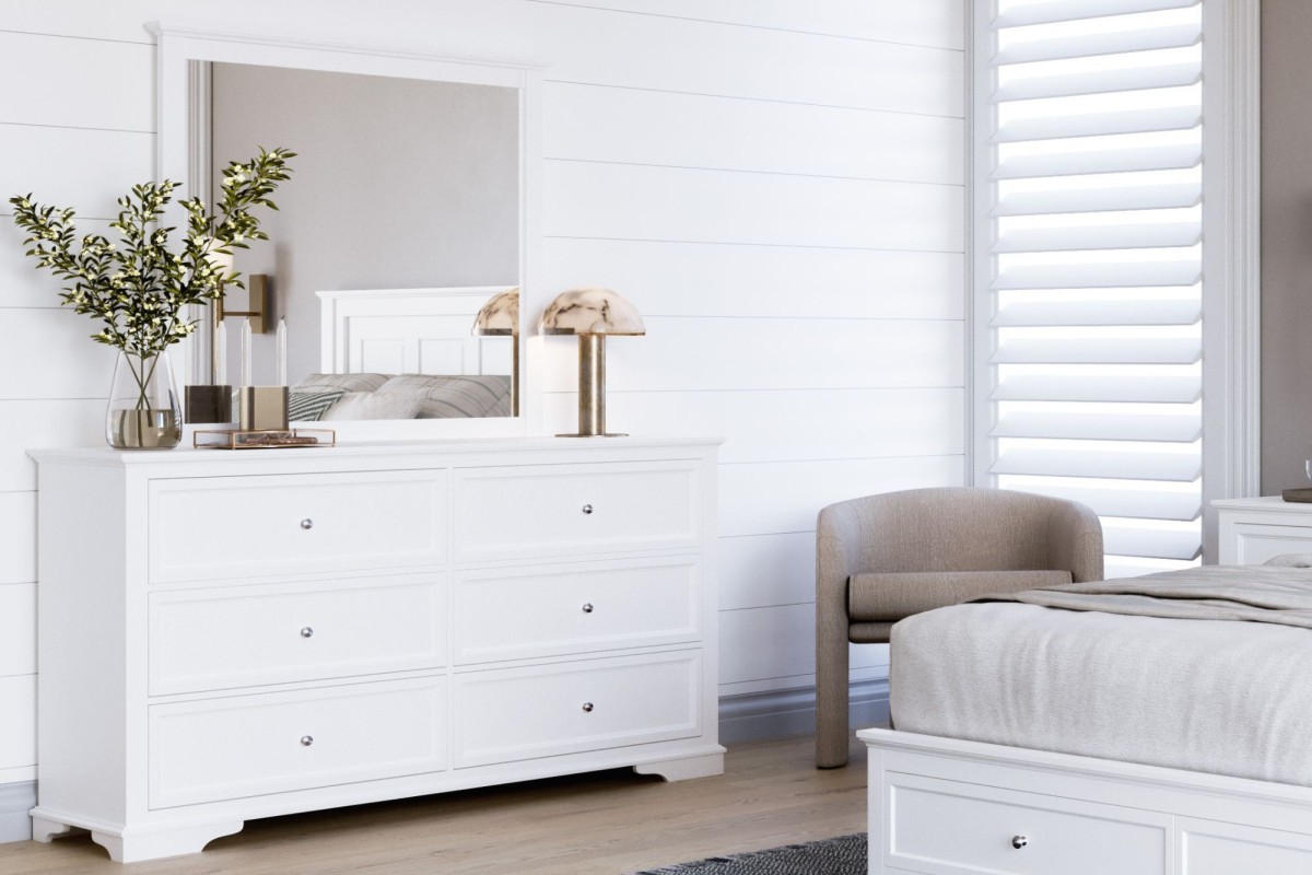 Guthrie two tone store 6 drawer dresser