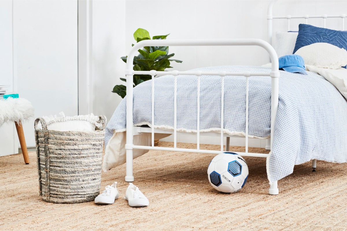 Nikki White King Single Bed Frame Bedshed