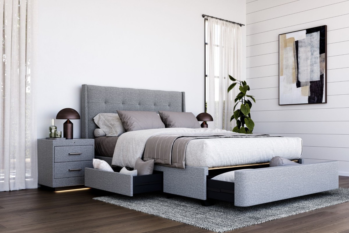 Cheap double shop beds with storage