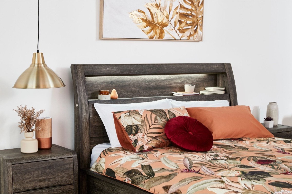 King headboards discount with lights