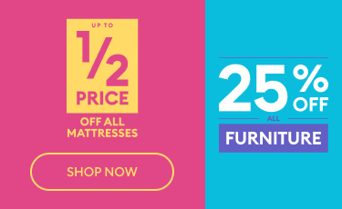 Half Price Mattresses and 25% Off All Furniture